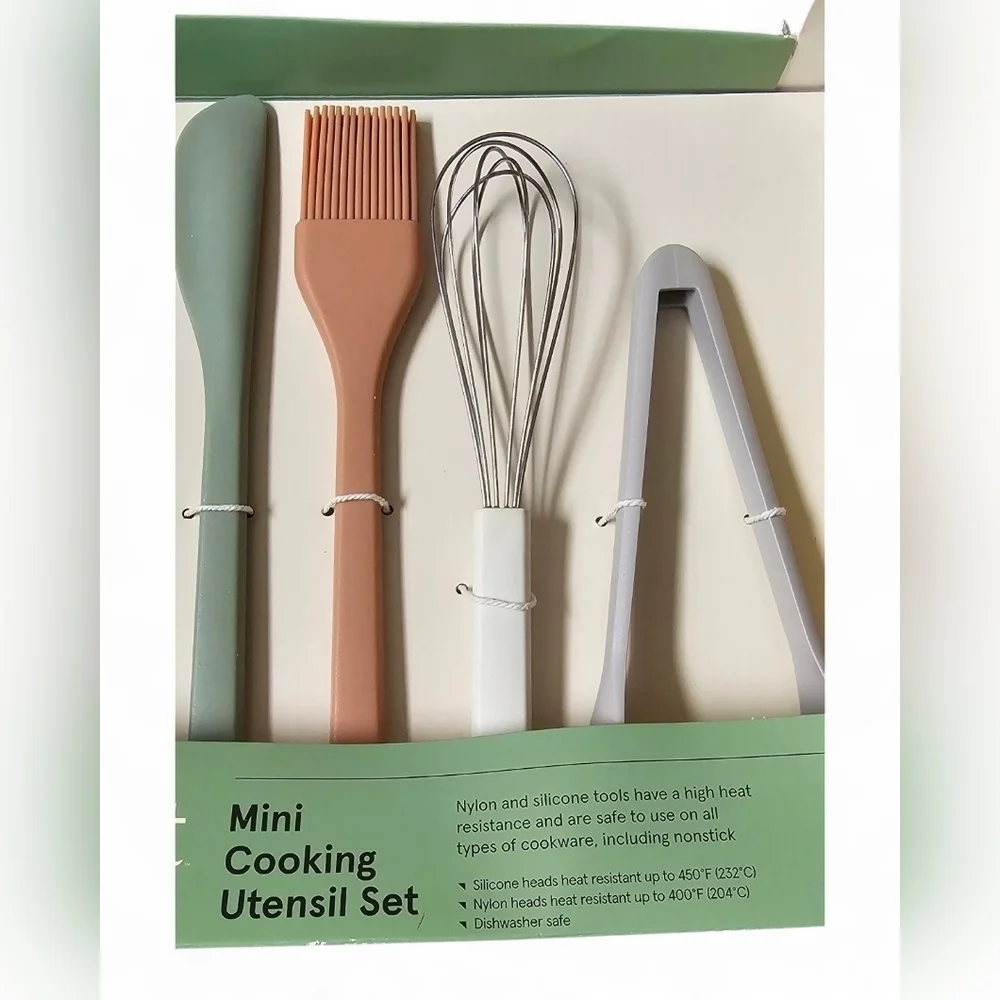 Figmint 5-Piece Mini Cooking Utensil Set – Silicone & Nylon